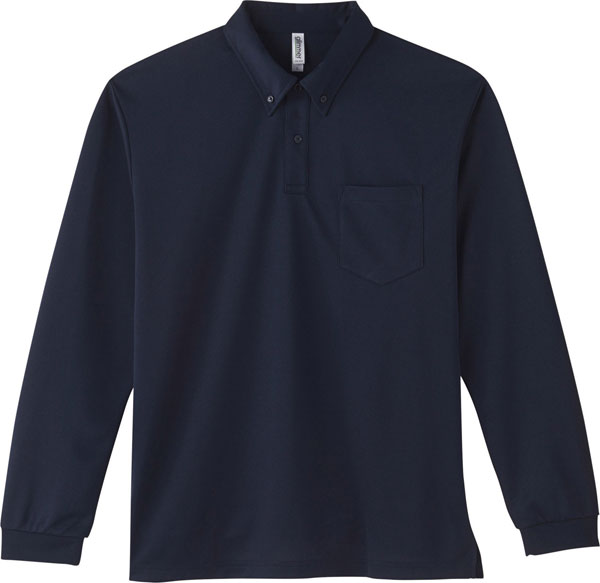 ポロシャツ 長袖 ボタンダウン 胸ポケット ドライ 速乾 UVカット メンズ レディース 無地 大きい 大きいサイズ 仕事 ビジネス イベント スタッフ 介護 ...