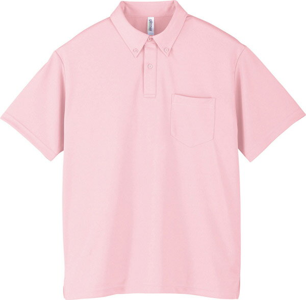 ポロシャツ 半袖 ボタンダウン 胸ポケット ドライ 速乾 UVカット 形状安定 メンズ レディース 無地 大きい 大きいサイズ 仕事 ビジネス イベント スタッ...