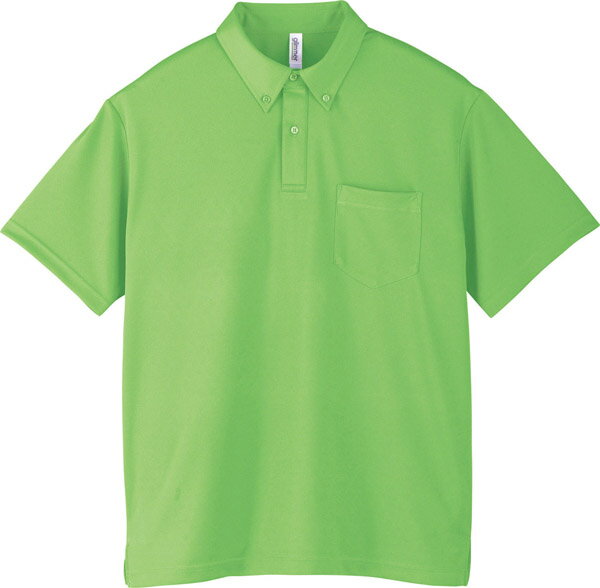 ポロシャツ 半袖 ボタンダウン 胸ポケット ドライ 速乾 UVカット 形状安定 メンズ レディース 無地 大きい 大きいサイズ 仕事 ビジネス イベント スタッ...