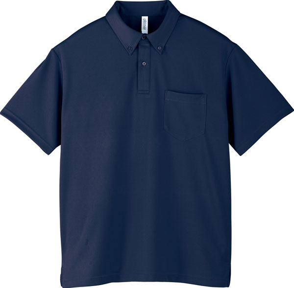 ポロシャツ 半袖 ボタンダウン 胸ポケット ドライ 速乾 UVカット 形状安定 メンズ レディース 無地 大きい 大きいサイズ 仕事 ビジネス イベント スタッ...