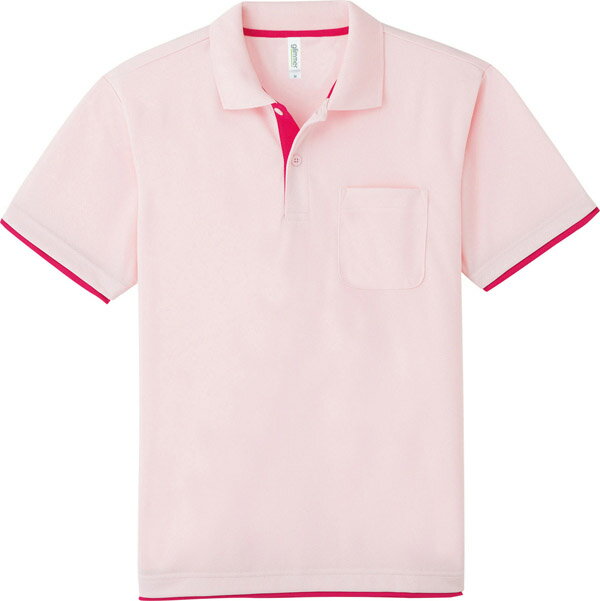 ポロシャツ 半袖 胸ポケット ドライ 速乾 UVカット レイヤード メンズ レディース 無地 大きい 大きいサイズ 仕事 ビジネス イベント スタッフ 介護 作...