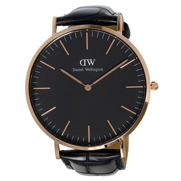 ダニエルウェリントン 腕時計 CLASSIC READING 40 ローズゴールド DW00100129 ブラック ブラック