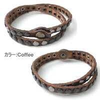 ハリウッドトレーディングカンパニー【HTC(HollywoodTradingCompany)】10.000ONELINEDOUBLEbrace全6color16WHTBR0032重レザーブレスレットヴィンテージハンドメイドスタッズメンズレディースユニセックスギフト