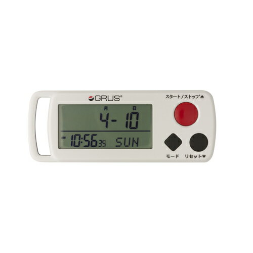 GRUS 歩幅・心拍計測 歩数計 時計機能付 GRS002-01【メーカー直送】