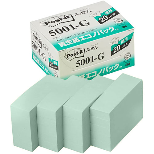 3M Post-it |XgCbg ĐGRmpbN ӂ 3M-5001-Gy[J[z