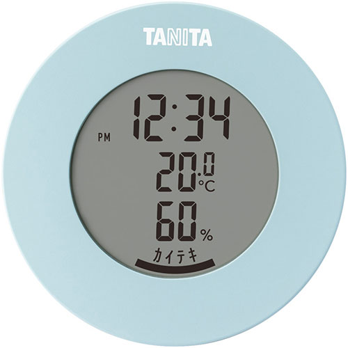 タニタ デジタル温湿度計 ライトブルー K20157526【メーカー直送】