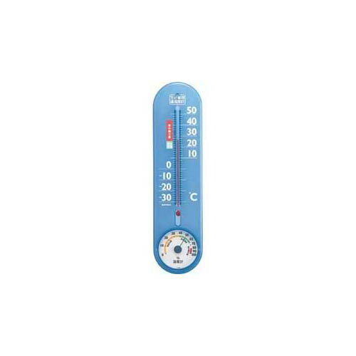EMPEX 生活管理 温度・湿度計 壁掛用 TG-2456 クリアブルー【メーカー直送】