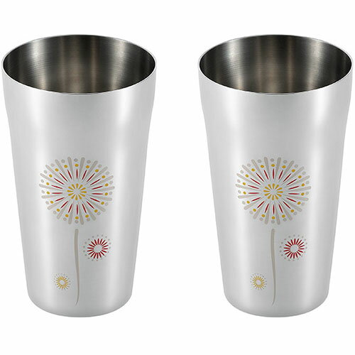 楽天BOLA　楽天市場店よこやま 燕熟の技 感温ステンレスタンブラー420ml 2P 花火 EJK-800【メーカー直送】