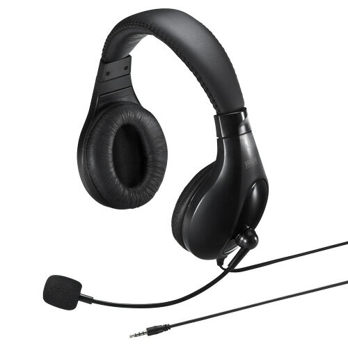 サンワサプライ 4極対応ヘッドセット MM-HS401BK【メーカー直送】 サンワサプライ 4極対応ヘッドセット MM-HS401BK【メーカー直送】