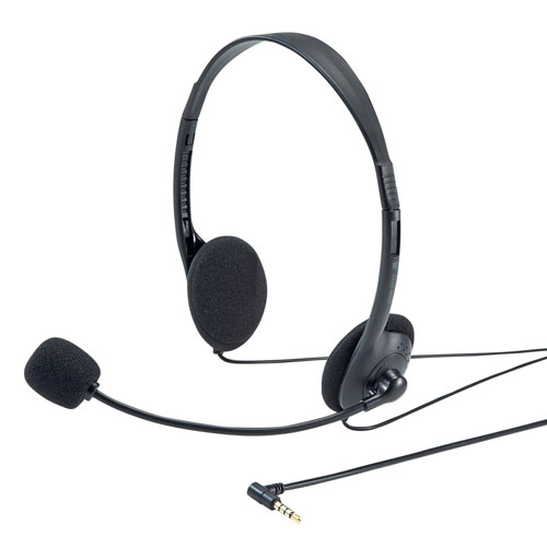 サンワサプライ 4極対応ヘッドセット MM-HS406BK【メーカー直送】