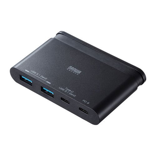 サンワサプライ USB3.1 Gen2対応 Type-Cハブ USB-3TCH17BK【メーカー直送】