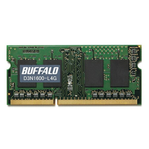 BUFFALO obt@[ PC3L-12800(DDR3L-1600)Ή 204PIN DDR3 SDRAM S.O.DIMM 4GB D3N1600-L4G D3N1600-L4Gy[J[z