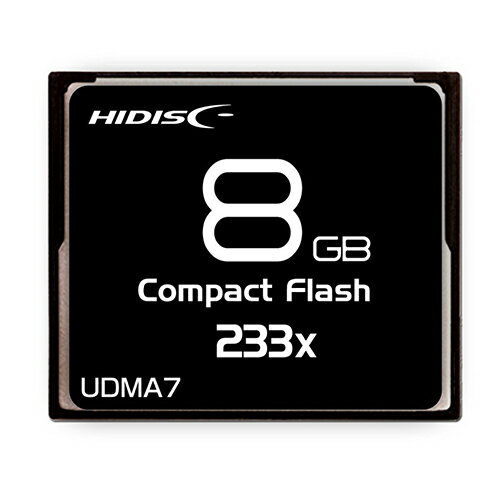 HIDISC CFカード 8GB 233x Read35MB/s MLCチップ搭載 HDCF8G233XJP3【メーカー直送】