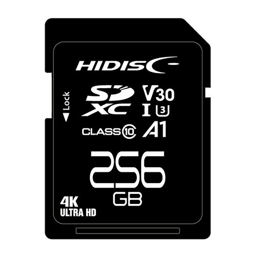 HIDISC SDXCJ[h 256GB CLASS10 UHS-I Speed class3, A1Ή HDSDX256GCL10V30y[J[z