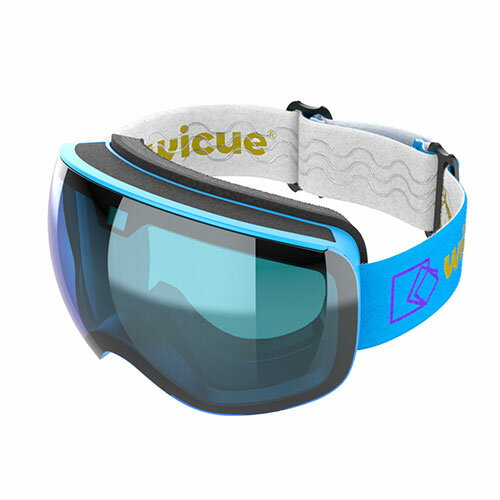 ウィキューダイレクト WiCUE 0.1秒瞬間調光スキーゴーグル スマート液晶 ブルー VR2101-BL【メーカー直送】