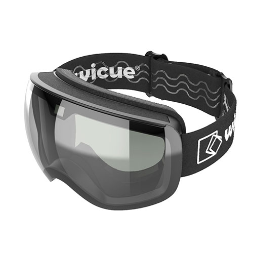 ウィキューダイレクト WiCUE 0.1秒瞬間調光スキーゴーグル スマート液晶 ブラック VR2101-BK【メーカー..