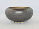 盆栽鉢 山野草鉢 信楽焼 黒丸和鉢 金彩 宗蔵作 幅 約 11.5cm 高さ 約 6.5cm 陶器鉢 ミニ盆栽鉢 ミニ 盆栽用 盆栽小鉢 小鉢 和風 和鉢 モダ...