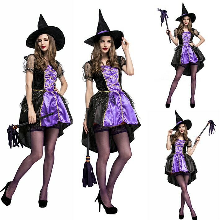 ハロウィン衣装 コスプレ魔女 変装　魔女コスチューム 仮装 小悪魔 イベント 魔法使い 黒魔女 悪魔 二次会 大人用 レディース 女性用 女王様 コスチューム 変装 帽子 ミニスカ 燕尾 パーティー 文化祭 学園祭 忘年会 新年会 演劇