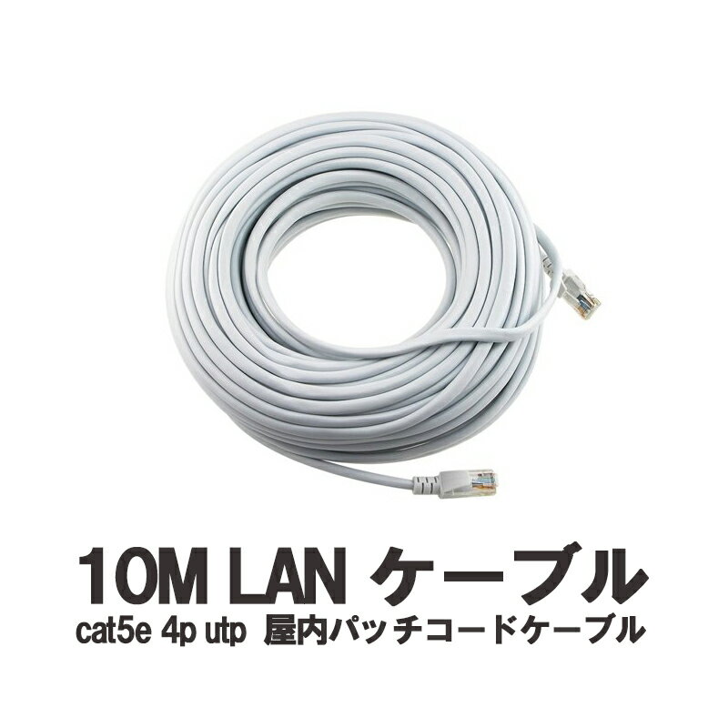 CAT5E 4P UTP 屋内パッチコードケーブル LANケーブル 10M【あす楽対応】