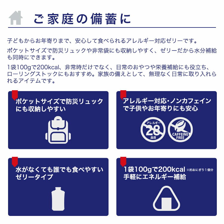 リポビタンゼリー 長期保存用 5年保存 100g×1袋 大正製薬 防災用 非常食 ゼリー飲...
