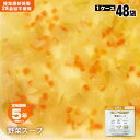 食物アレルギー特定原材料等28品目不使用非常食『野菜スープ』×48袋入（スプーン付）（保存食 備蓄 5年保存 スープ ケース販売 あきたこまち生産者協会）