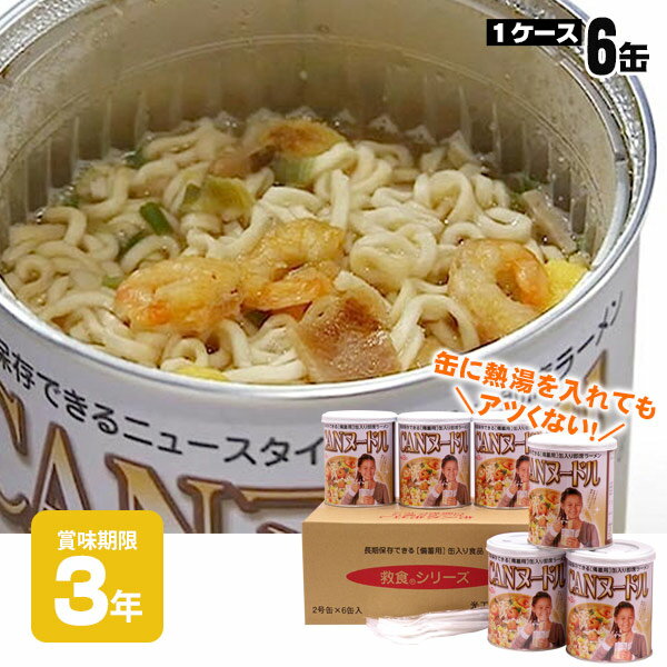 CANヌードル2号缶×6缶セット（非常食 即席ラーメン カン 缶 長期保存食 麺 主食 救食シリーズ）