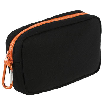 小物入れ ポーチ ファスナー フック カラビナ付き トラベル[M便 1/2]