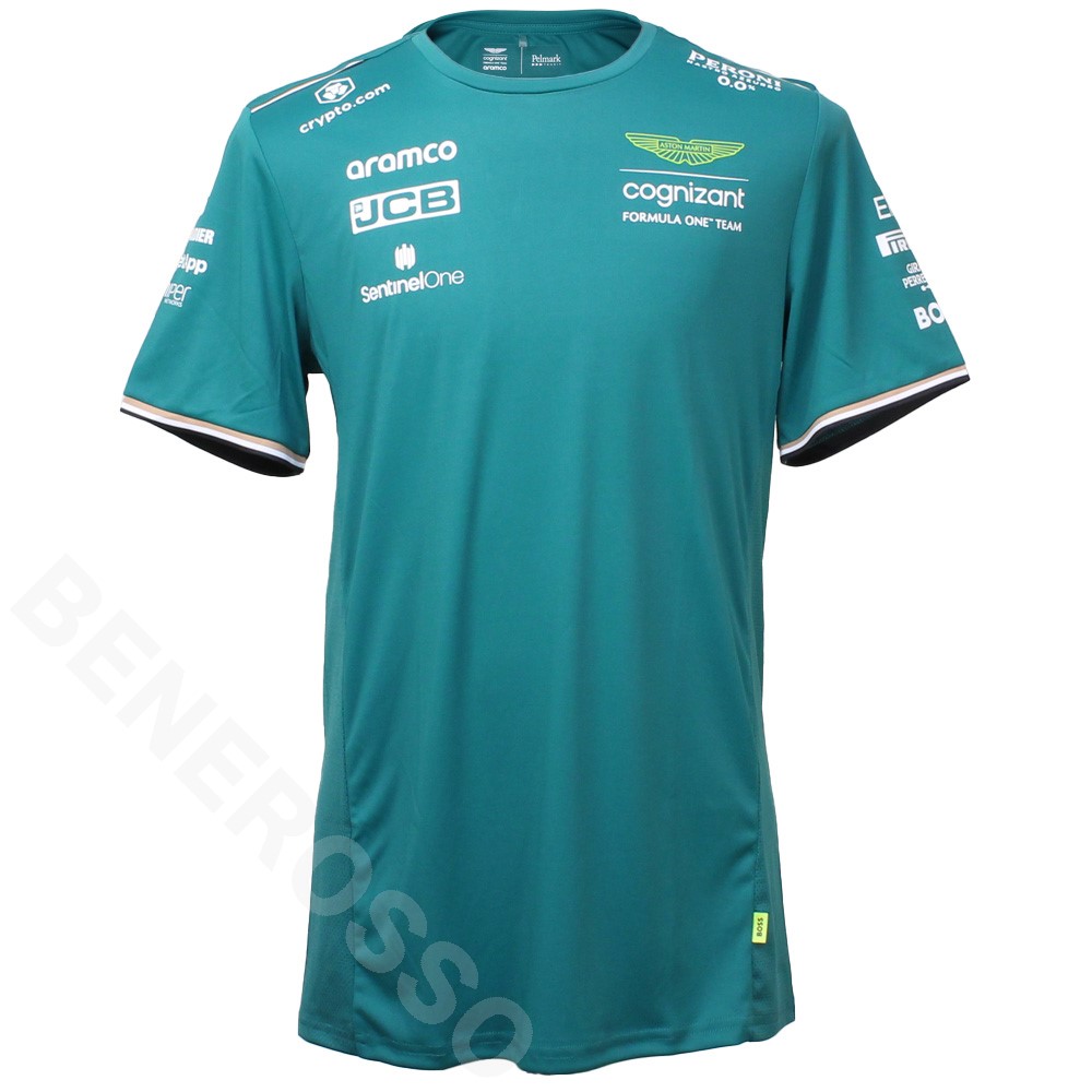 アストンマーチン アラムコ コグ二ザント F1 チーム Tシャツ 2023 グリーン AMA23KTS01