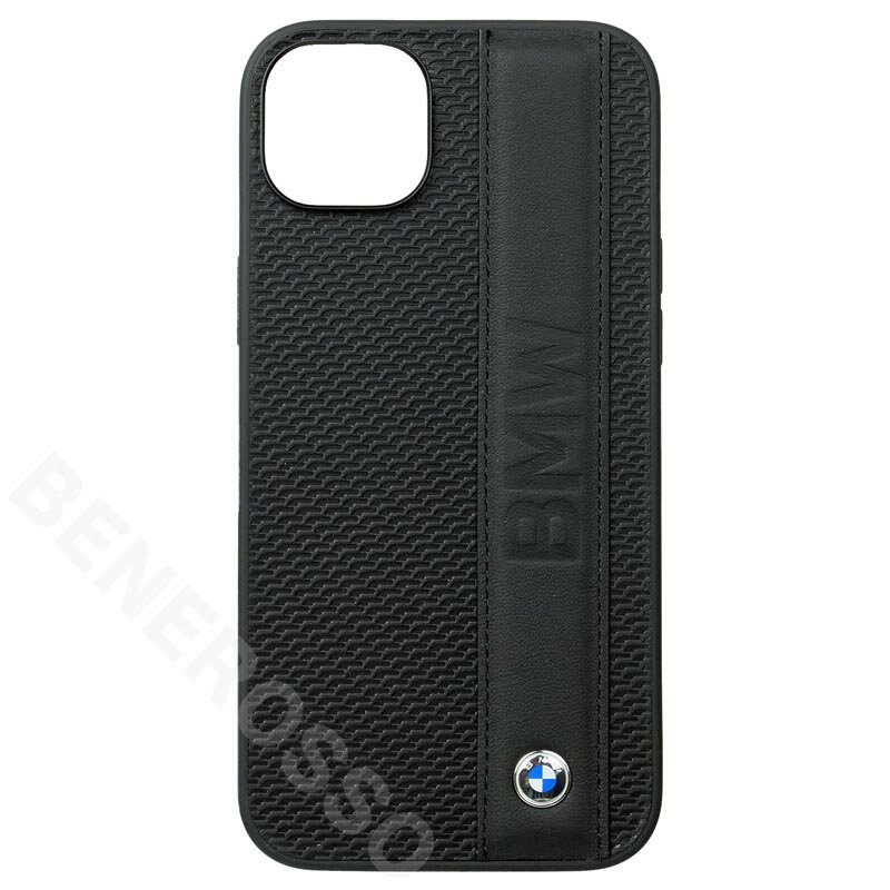 Rakuten - BMW iPhone 14Plus レザー バックカバー BIG LOGO STRIPE ブラック BMHCP14M22RDPK