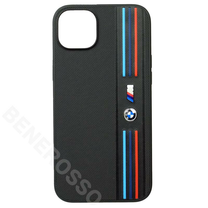 樂天商城 - BMW iPhone 14Plus PUレザー メッシュ バックカバー ブラック BMHCP14M22PPMK