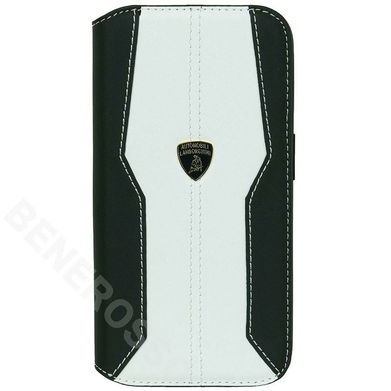 Rakuten - ランボルギーニ iPhone 15Pro レザー ブックタイプケース ウラカン D1 ホワイト LB-TPUFCIP15P-HU/D1-WE