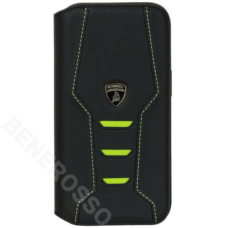 樂天商城 - ランボルギーニ iPhone 15 レザー ブックタイプケース ウラカン D16 グリーン LB-TPUFCIP15-HU/D16-GN