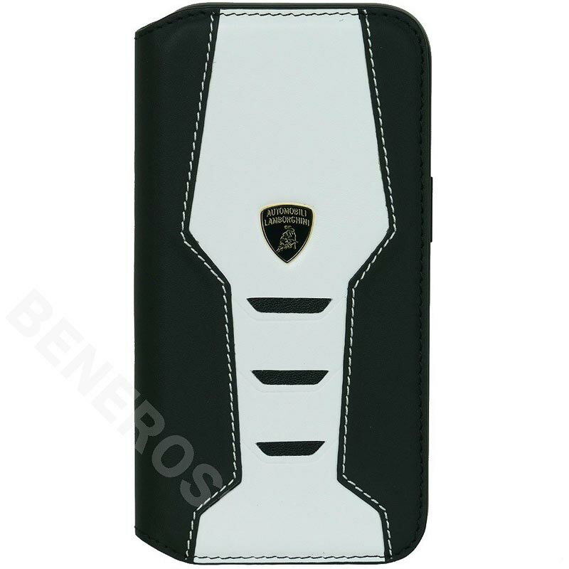 樂天商城 - ランボルギーニ iPhone 15 レザー ブックタイプケース ウラカン D16 ホワイト LB-TPUFCIP15-HU/D16-WE