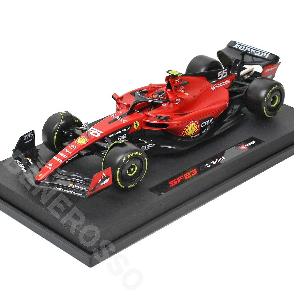 樂天商城 - Bburago 1/18スケール フェラーリ SF-23 C.サインツ #55 2023 レッド BR-18-16812CS