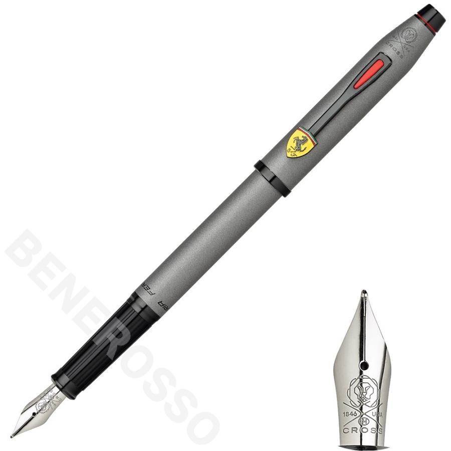 フェラーリ CROSS センチュリーII 万年筆 M字 グレー FR0086-129MS