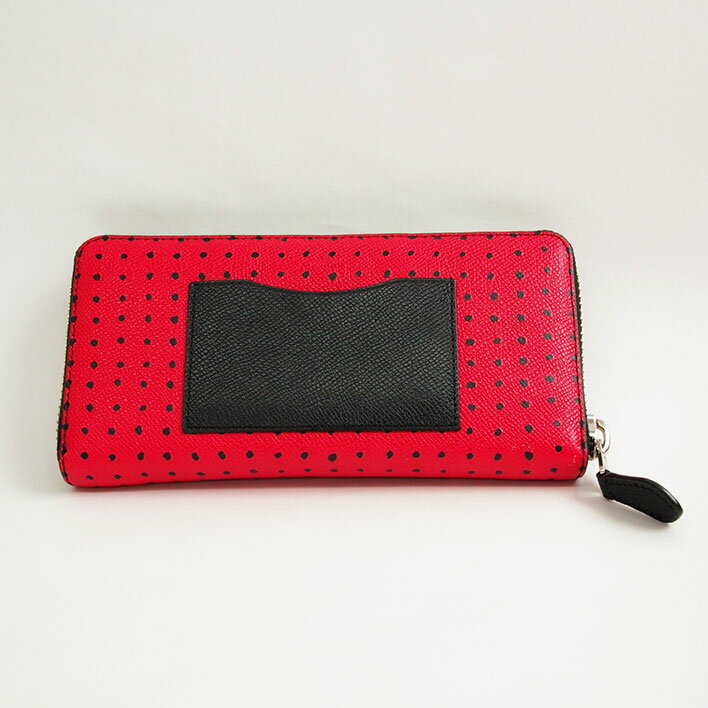 COACHコーチアコーディオンジップウォレットプリンテッドクロスグレイン財布52777【中古】