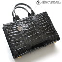 トートバッグ CROCODILE クロコダイル 黒 エナメルブラック 鰐革 シャイニング 本革 ワニ革 わに皮 日本製 MADE IN JAPAN 国産 本皮 ...