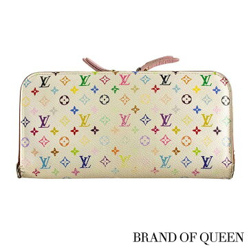 LOUIS VUITTON 長財布 【中古】 ルイヴィトン モノグラム マルチカラー白 ピンク リッチ 財布 ポルトフォイユ アンソリット M93754 ヴィトン レディース 【あす楽 送料無料】