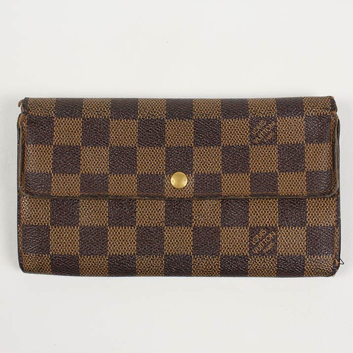 Louis Vuitton 長財布 ルイ・ヴィトン 財布 小銭入れあり 【中古】 ダミエ 長財布 damier ポルトモネクレディ N61724 ルイヴィトン ヴィトン 【あす楽 送料無料】