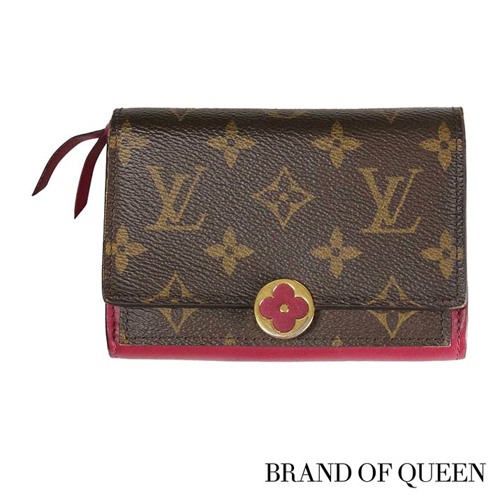 ルイヴィトン 財布 LOUIS VUITTON 【中古】 モノグラム ポルトフォイユ・フロール コンパクト M64588 レディース 財布 Louis Vuitton L字ファスナー 【あす楽 送料無料 楽天倉庫出荷 楽ギフ_包装 無料 ラッピング】