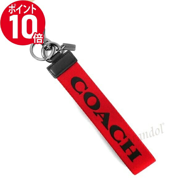 《ポイント10倍_12日23:59迄》〈大特価セール〉コーチ キーリング COACH レディース ロゴ ストラップタイプ キーホルダー レッド F84833 PJ6 | ブランド