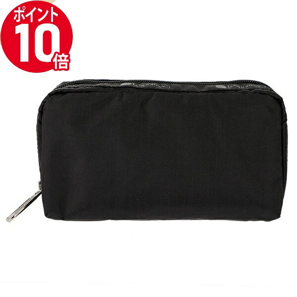 《ポイント10倍_30日23:59迄》レスポートサック ポーチ LeSportsac RECTANGULAR COSMETIC 無地 ブラック 6511 5982