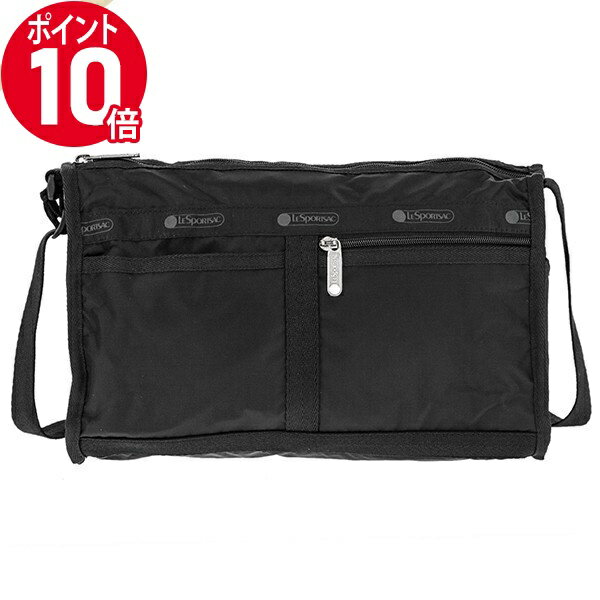 《ポイント10倍_30日23:59迄》レスポートサック ショルダーバッグ LeSportsac DELUXE SHOULDER SATCHEL 無地 ブラック 7519 5982