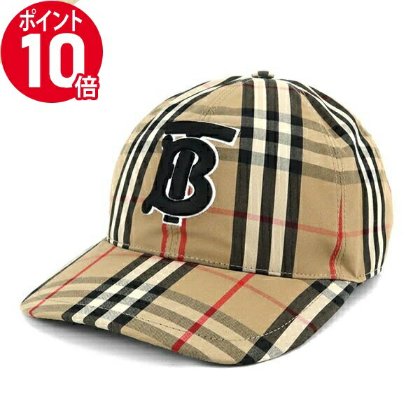 《ポイント10倍_20日23:59迄》バーバリー キャップ BURBERRY 帽子 TBロゴ ヴィンテージチェック ベースボールキャップ Mサイズ ベージュ系 8038504 M | ブランド