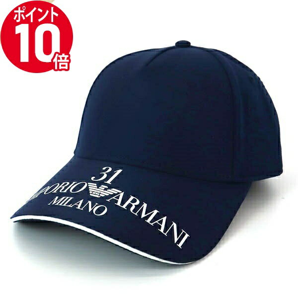 《ポイント10倍_15日23:59迄》エンポリオアルマーニ 帽子 EMPORIO ARMANI ベースボールキャップ メンズ 31ロゴ ネイビー 627881 2R565 00035 | ブランド