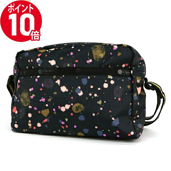 ショルダーバッグ 《ポイント10倍_15日23:59迄》レスポートサック ショルダーバッグ LeSportsac レディース MINI CROSSBODY 水玉 ドット柄 ブラック系 2434 F408 | ブランド