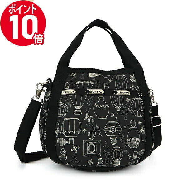 ショルダーバッグ 《ポイント10倍_26日23:59迄》レスポートサック ショルダーバッグ レディース LeSportsac SMALL JENNI 2way ミニトートバッグ 香水柄 ブラック系 8056 D660 | ブランド