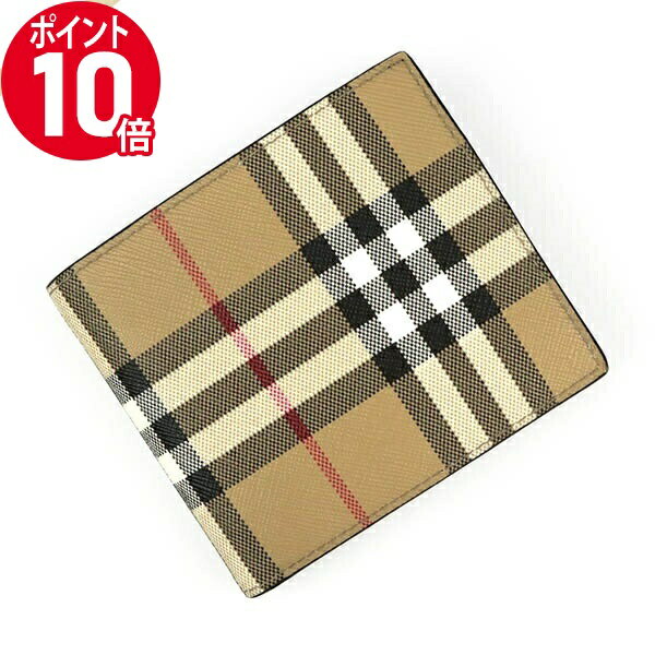 《ポイント10倍_15日23:59迄》バーバリー 二つ折り財布 BURBERRY 財布 メンズ ヴィンテージチェック ベージュ系 8065636 | 2023年春夏新作 2023SS ブランド