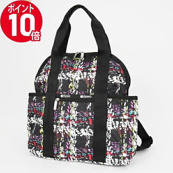 《ポイント10倍_12日23:59迄》レスポートサック ミニボストンバッグ LeSportsac DOUBLE TROUBLE チェック柄風 ブラック系マルチカラー 2442 E474 | ブランド