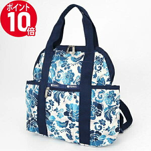 《ポイント10倍_10日23:59迄》レスポートサック ミニボストンバッグ LeSportsac DOUBLE TROUBLE 花柄 ブルー×ホワイト系 2442 E478 | ブランド